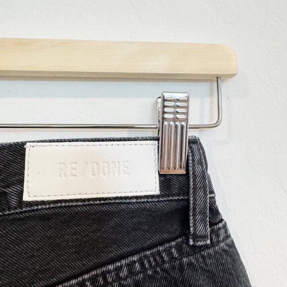 NWT Re/Done Denim 90s Comfy Jean Shorts Long Bermuda Summer Casual Black New 24 - Picture 8 of 10